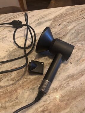 Dyson Matte Black Hair Dryer with Concentrator Attachment